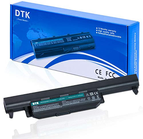 DTK Laptop Battery for Asus A32-K55 X75 X75A X75V K55 K55A R500V A45 A55 A75 K45 K75 R400 R500 R700 X45 X55 U57 A33-K55 A41-K55 Notebook [5200mAh 10.8 V]