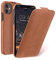 Hülle passend für Apple iPhone 11 (6,1 Zoll), Handyhülle mit echtem Leder, Flip-Case, Schutzhülle klappbar, dünne Handy-Tasche, Slim Cover, Vintage Braun