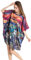 Prettystern Peignoir Nuisette Femme Long Grande Taille Chemise de Nuit 100% Soie Kimono - Nénuphars Monet