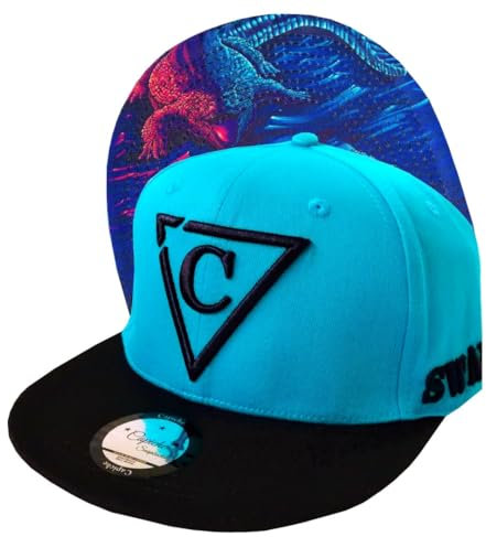 Capiche [99+ VARIATIONEN] Snapback Cap - Kappe - Baseball - Mütze - Herren - Blau - Krokodil - Aligator - Tier - Sumpf - [Swamp] The Crocodile