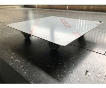 Pflanzenroller Premiumline-VAGV200 bis 200kg Deckplatte aus Edelstahl gebürstet (400x400mm)