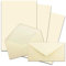 25x Briefpapier Set DIN A4 mit DIN Lang Briefumschlägen, Nassklebung - Creme-Vanille - mattes Schreibpapier mit Kuverts - FarbenFroh by GUSTAV NEUSER