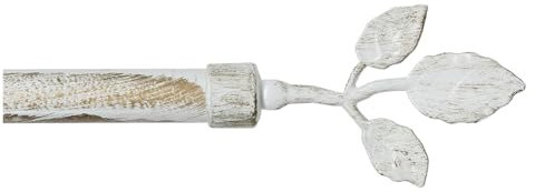 Gardinenstange aus Eisen, ausziehbar, Gardinenstange, Gardine, Blätter, 120-210, Shabby Chic