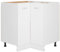 Festnight Küchenschrank Eckunterschrank Unterschrank Küche Küchenunterschrank Küchenblock Küchenzeile Küchenmöbel Küchenmodule Küchen Schrank Weiß 75,5x75,5x80,5 cm
