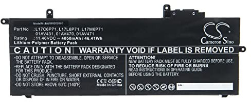 vhbw Akku kompatibel mit Lenovo ThinkPad X280 (20KFA001CD), X280 (20KFA002CD) Notebook (4050 mAh, 11,46 V, Li-Polymer)