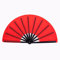 1SourceTek Chinese Nylon Cloth Handheld Folding Fan Folding Fan Chinese Kung Fu Tai Chi Fan Dance Birthday Gift Party Decoration (Red)