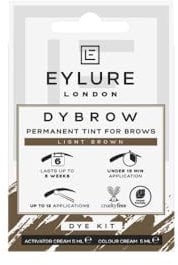 Eylure Dybrow - Tinte permanente para cejas, color marrón claro