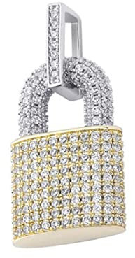 zxcs Silber Farbe Anhänger Halskette 5mm Tenniskette Kubikzircon Charme Choker Für Männer Frauen Hip Hop Schmuck-Two Tone Silver,Tennis Chain 41CM