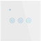 Lancoon Interruptor de Pared táctil con Indicador LED Azul Control de Voz Remoto Inteligente Inalámbrico Función de Temporizador para Compartir en Familia Se Requiere Cable Neutro(Blanco,3unidades)