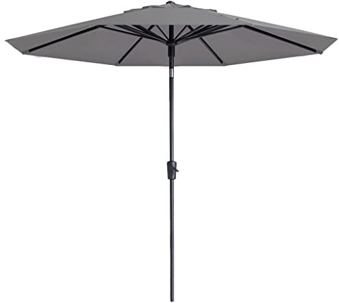 Madison Sonnenschirm 300cm Hellgrau Ampelschirm Gartenschirm Marktschirm