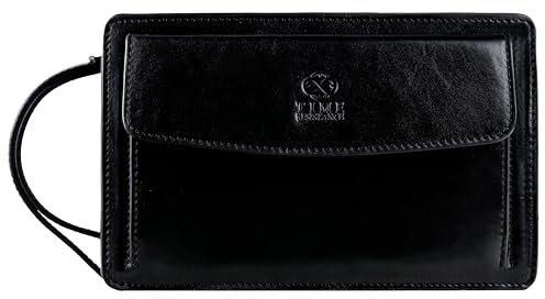 Time Resistance Lederclutch für Herren - Herren Handtasche - Ledertasche Herren - Edles Portmonee - Umhängetasche Herren - Clutch aus Leder