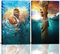 jesus wall art The Hand of God Jesus Reaching In Water Christus Religion Canvas Wall Decor Blue Ocean Bible Pictures Posters Prints Paintings for Living Room Bedroom Church Decorations Ready to Hang