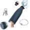Bottiglia d'acqua Sicura con Scomparto Nascosto Segreto Contenitore in Acciaio Inox per Denaro Contante Portachiavi Chiave Auto, Fondo Svita per Riporre i Tuoi Oggetti di Valore 730ML Blu Navy