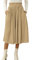 Naggoo Damen Röcke Hohe Elastische Taille Casual Sommer Rock Plissee Floral/Solid Midi Röcke mit Taschen, Massives Khaki, Klein
