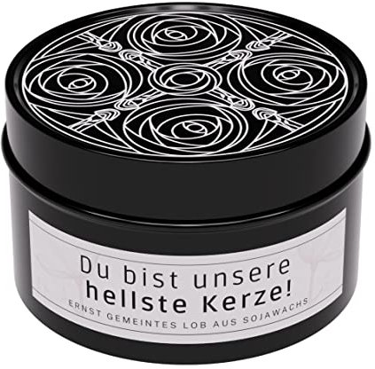 Lustige Duftkerze mit Spruch Du bist unsere hellste Kerze für KollegIn, FreundIn, Sohn/Tochter als Geschenk zum Abitur, Prüfung, Abschluss