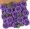 N&T NIETING Künstliche Blumen Rosen, 25 Stück Deko Blumen Fake Rosen mit Stielen DIY Brautjungfer Brautsträuße, Valentinstag, Muttertag, Hochzeitsfeier, Babyparty, Zuhause Dekoration, Dunkellila