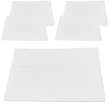 Perfeclan 5 Piezas de Anillos, Almohadilla de exhibición de Pendientes, Almohadillas de Caja de joyería, Inserto de Espuma, Insertos de Soporte de joyería, Blanco