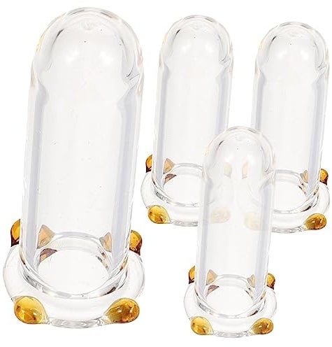 OSALADI 4pcs straw hat cover fish tank straw hat 8mm Straight straw protector cap party supplies nut Glass 6-8 mm straw caps Pipette tip miniature Miniature Fish Bowl Dust plug