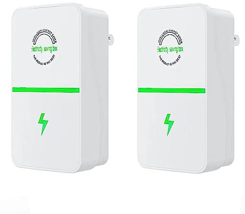 JSvsza Stabilizzatore di Tensione, 28W Dispositivo di Risparmio Elettrico Elettricità Domestica Dispositivo per Il Risparmio Energetico Risparmia Corrente per La Casa, Spina UE 90-250V, 2pcsk