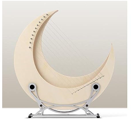 Mini Mond Leier Harfe 11 Saiten Laiyacin Anfänger Tragbares Instrument mit Ständer Musikinstrument (A)