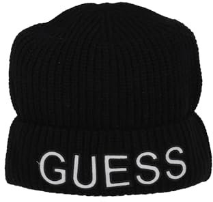 GUESS Mütze Mütze ZUCCOTTO Wolle Wintermütze Herren Logo M3BZ18Z39B0 Einheitsgröße Hauptfarbe Schwarz, Schwarz , One size