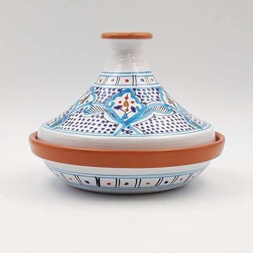 Tajine individuel évasé Marocain Turquoise - D 22 cm