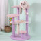 Cat Scratching Post, MODUSKYE Cat Tree Tower Cloud Star Moon Cat Bed 28.5 “ Cat Nest with Play Toys for Cats, Cozy Fluffy 3 Pillars Kitten Climbing Small Cat Indoor Activity