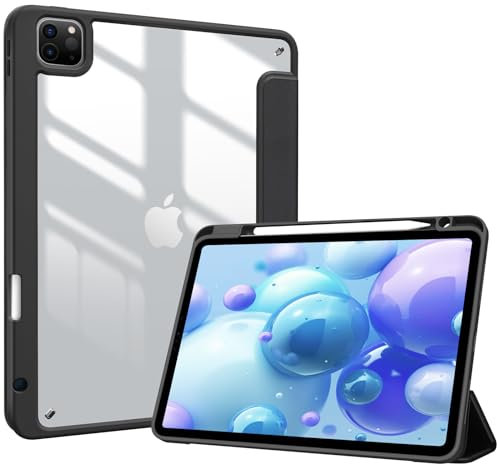 ProCase Cover iPad Pro 11 Pollici 2022/2021/2020/2018, Custodia per iPad Pro 11 4a/3a/2a/1a Generazione, Cover con Auto Svegliati/Sonno, Angoli di Visualizzazione Regolabili -Nero