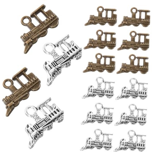 Lurrose 60st Charm-armbänder Zug Charme Anhänger Zur Halskettenherstellung Schlüsselanhänger Zum Basteln Lose Perle Trainieren Schlüsselanhänger Aus Metall Schmuck Kleiner Anhänger