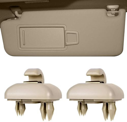 ANBOO 2 unidades de soporte para parasol Au-di, gancho de clip compatible con Au-di A1 A3 A4 A5 S3 S4 S5 Q3 Q5 TT Soporte para parasoles 8U0857562 8E0857562A (beige)