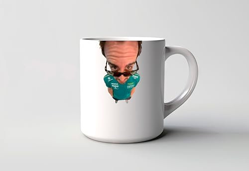 Taza Fernando Alonso | Tazas de Cafe | Tazas Originales para Regalar Desayuno Ceramica Te Letras Grabadas 350Ml