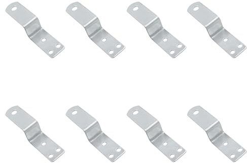 8PCS Door Barricade Brackets, 18mm Height, Heavy Duty Z Shaped Brackets, Metal Drop Open Bar Holder, Security Door Reinforcement, Door Jammer, Tool Hanger for Barn, Shed, Garage, Gate