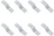 8 soportes de barricada para puerta, 18 mm de altura, soportes resistentes en forma de Z, soporte de barra abierta de metal, refuerzo de puerta de seguridad, bloqueo de puerta, colgador de