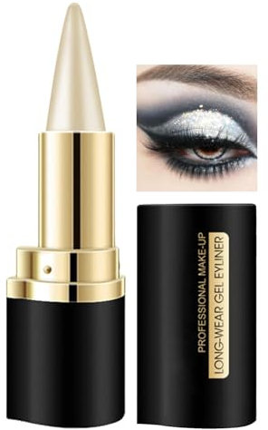 Eyeliner Wasserfest Wasserfester Gel-Eyeliner, Schnell Trocknender Wischfester Eyeliner Stift Gel, Langanhaltend Pigmentiert Lidschatten Wischfester Eyeliner Für Frauen Und Mädchen