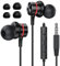 MOSWAG In Ear Kopfhörer mit Kabel, In Ear Kopfhörer 3.5mm Klinke, Anschlussom Kabel Ohrhörer mit Mikrofon und Lautstärkeregler für iPhone, Samsung, Desktop PC, Tablets, Laptops, MP3, MP4 (1PACK)