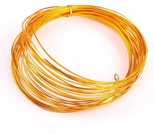 Alambre de aluminio plano para bricolaje de esmalte cloisonne y joyería para trabajos de manualidades (dorado)