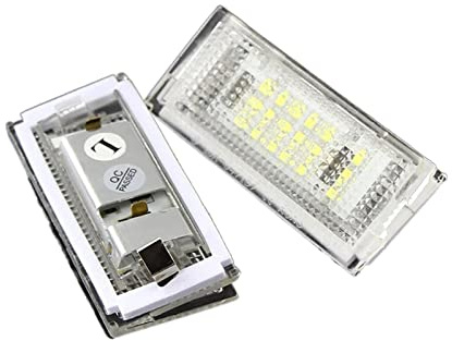 EQPWZG For BMW E46 4D 1998-2003 2PCS 12V LIGHT Number License Plate Light Lamps White LIGHT CANBUS Car No Error Car License Plate Lights Replacement License Plate Light