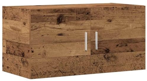 vidaXL Wandschrank Altholz-Optik 80x39x40 cm Holzwerkstoff, TV-Hängeschrank, TV-Hängeschränke, schwebender TV-Schrank, Wandschrank, TV-Wandschrank