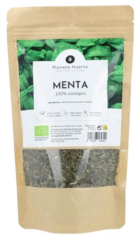 PLANETA HUERTO | Infusión Menta Piperita ECO 70g – Planta Medicinal con Propiedades Digestivas y Calmantes
