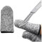 Stufe 5 HPPE schnittfeste Edelstahlhandschuhe Arbeitshandschuhe Metallgewebe Anti-Schnitt Metzger Küchenarbeitshandschuhe Schnitthandschuhe Sicherheitsarbeitshandschuh for Schneiden von Fleisch, Angel