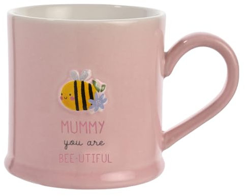 Celebrations - Love Life - 'Mummy You are Bee-Utiful' Mother's Day Ceramic Mug - Kitchen Gifting and Homeware for Tea, Coffee & Hot Drinks - 330ml / 11.15oz.