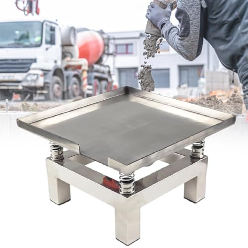 Mini-Beton-Rütteltisch 35x35cm, Kleiner Vibrationsprüfstand, Edelstahl-Verdichtungsplattform für Labor, Lager und Werkstatt,220V
