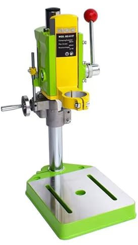 Bench Drill Press Stand - Electric Drill Tool with Aluminum Vise, 90° Rotating Fixed Frame, Adjustable Drilling Depth, Fits 38-43mm Electric Drills for DIY Projects