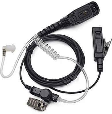 MKTKFVVEX Auricular de Tubo acústico Auricular Ptt Auriculares for Walkie Talkie CB Radio DP4601 DP4801 DP4600 DP4400 DP4401 Apto for Motorola Auriculares para walkie-Talkie