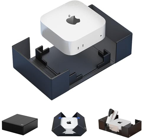 Tasche für Mac Mini M4 und M4 Pro 2024 , Mac Mini M4 Stand，Leder Magnetisch Schutz Hülle Etui Tasche, , Geeignet für Zuhause und Unterwegs