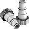 2 adattatori per tubi per piscina, per tubi da 32 e 38 mm, adattatore per piscina, adattatore per tubo flessibile con filettatura interna da avvitare