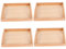 4pcs bandejas Montessori de madera natrual segura Montessori Tablett con manejo de cuentas educativas y de aprendizaje soporte para el almacenamiento de juguetes para niños para enseñanza temprana, j