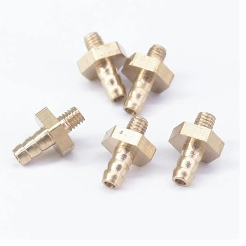 LOT 5 Hose Barb I/D 3mm x M3 Metric Male Thread Brass coupler Splicer Connector fitting