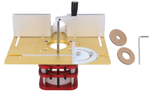 Kit de système de fraiseuse à levage manuel, levier de fraiseuse en alliage d’aluminium et en acier inoxydable pour le travail du bois, plaque de base universelle à insérer dans la