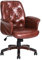 Sessel Trolley Chefsessel Bürostuhl, Computer verstellbar aus Hochglanz PU Leder mit 5 Rollen drehbar Nachhaltige braun